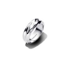 Rippled sterling silver ring 193886C00-60