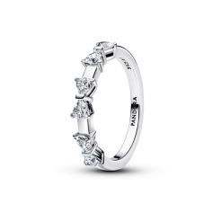 Bow sterling silver ring with clear cubi 194233C01-56