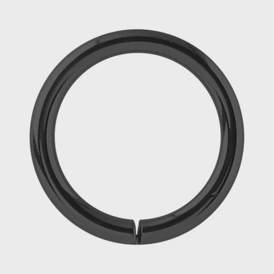Black Steel Continuous Rings - 20g/7mm
