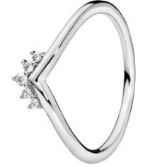 198282cz-48  Tiara wishbone ring