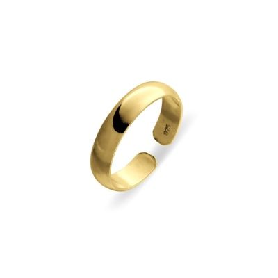 Gold Plated Sterling Silver Plain Toe Ring