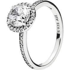 Classic Elegance Silver Ring w Clear CZ 196250CZ-60