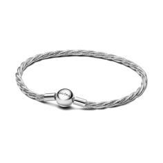 Twisted snake chain sterling silver bracelet 593757C00-16