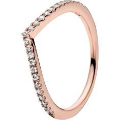 PANDORA Rose Shimmering Wish Ring w CZ 186316CZ-54