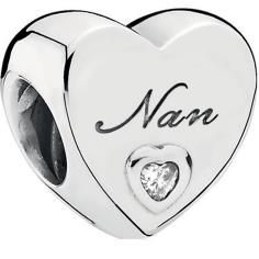 Nan's Love Silver Charm w CZ 797031CZ