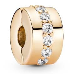 Sparkling Line 14k Gold Clip w Clear CZ 759518C01