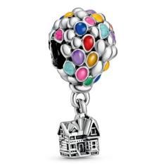 Disney Up House &amp; Balloons Silver Charm w Mixed En 798962C01