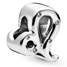Leo Zodiac Silver Charm w CZ 798414C01