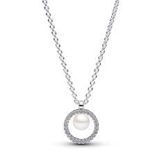 Sterling silver collier with white treated freshwa 393165C01-45