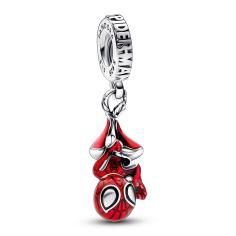 Marvel Spider-Man sterling silver dangle with blac 792323C01
