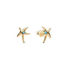 Starfish 14k gold-plated stud earrings with capri  263820C01