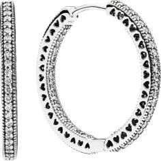 Hearts of PANDORA Large Hoops w CZ 296319CZ