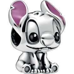 Disney Stitch Silver Charm w Purple &amp; Black Enamel 798844C01