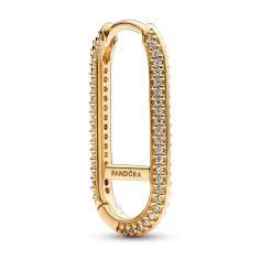 14k Gold-plated elongated hoop link earr 262796C01