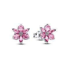 Herbarium cluster sterling silver stud earrings wi 292633C02