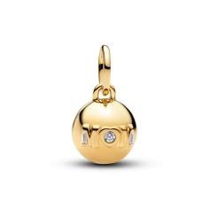 Openable mom ball 14k gold-plated dangle with clea 764457C01