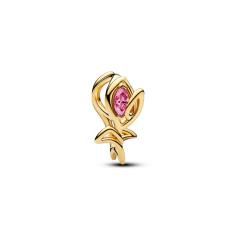 Tulip 14k gold-plated charm with fancy pink cubic  764555C01
