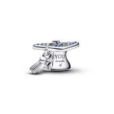 Graduation cap sterling silver charm with stellar  794461C01