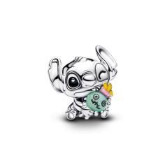 Disney Stitch sterling silver charm with green Mur 794554C01