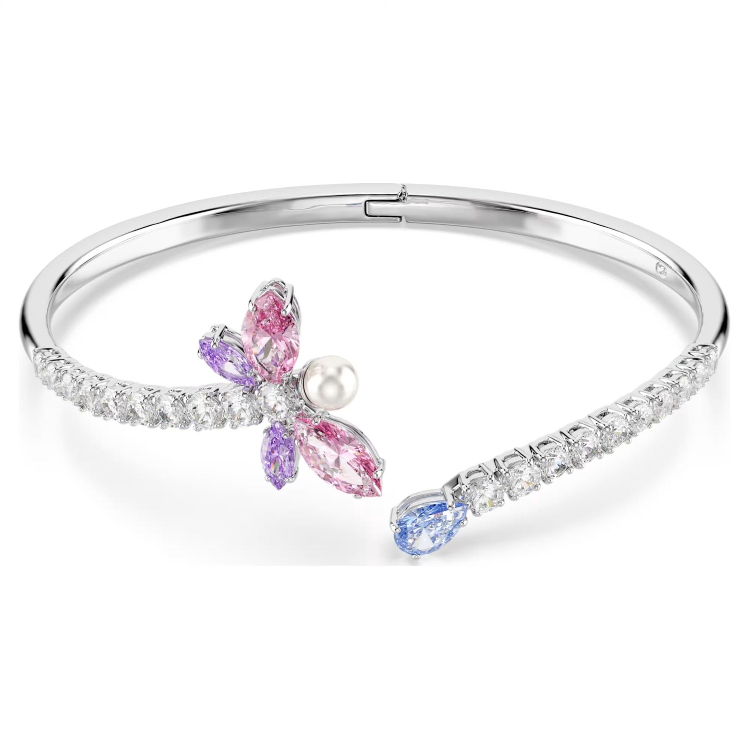 Ariana Grande x Swarovski bangle Mixed cuts, Dragonfly, Multicolored, Rhodium plated 5737401