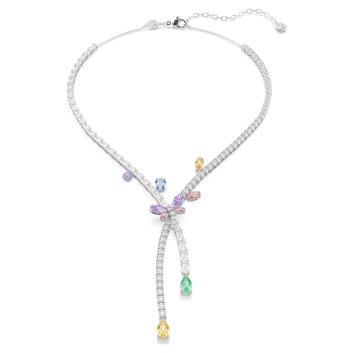 Ariana Grande x Swarovski necklace Mixed cuts, Dragonfly, Multicoloured, Rhodium plated 5737424