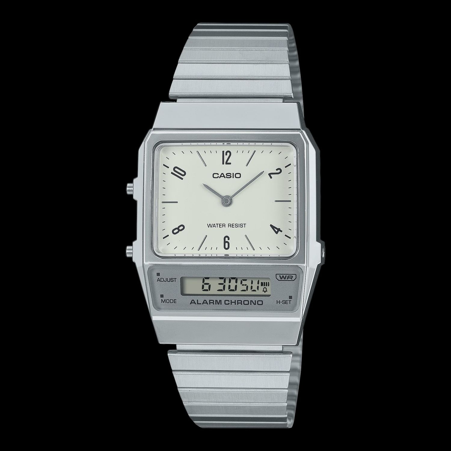 Casio Duo Retro Colour, Cream Face, S/Steel
