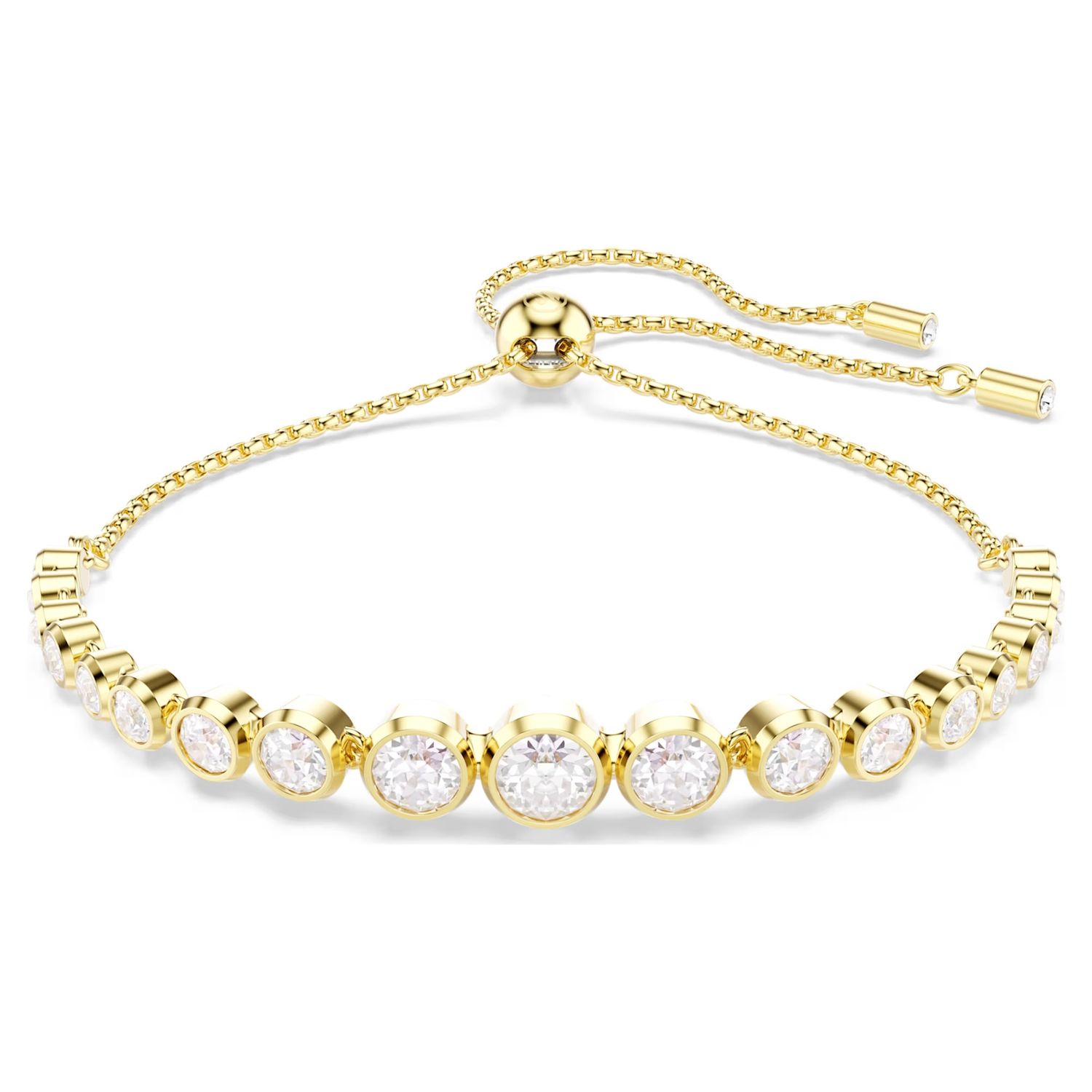 Imber bracelet Mixed round cuts, White, 18k gold finish 5705450