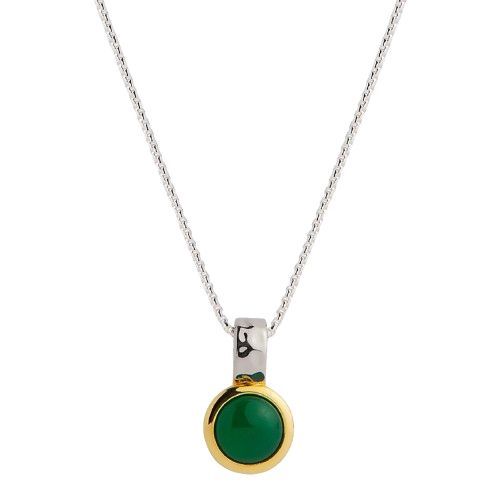 Solace 2-Tone Green Onyx Necklace N7406