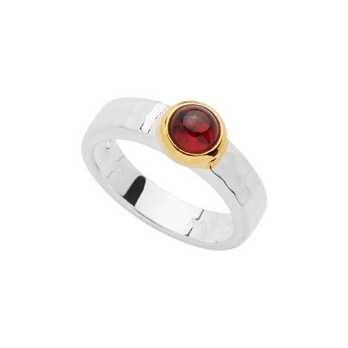 Solace 2-Tone Garnet Ring- medium R7408M