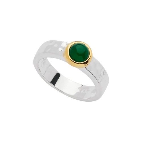Solace 2-Tone Green Onyx Ring- medium