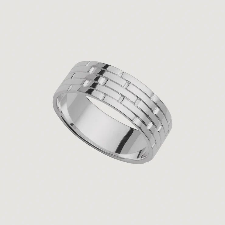 The Maker Men's Silver Ring R9061