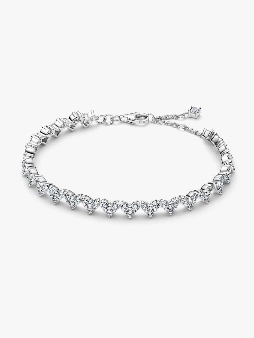 Triple Stone Heart Bracelet