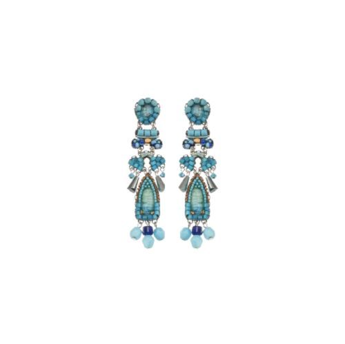 Blue Bayou Set, Long Blue Earrings, Capri C2378