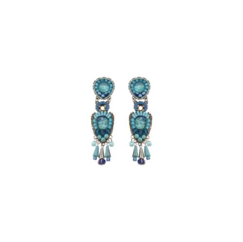 Blue Bayou Set, Artistic Blue Earrings, Cloudless C2380