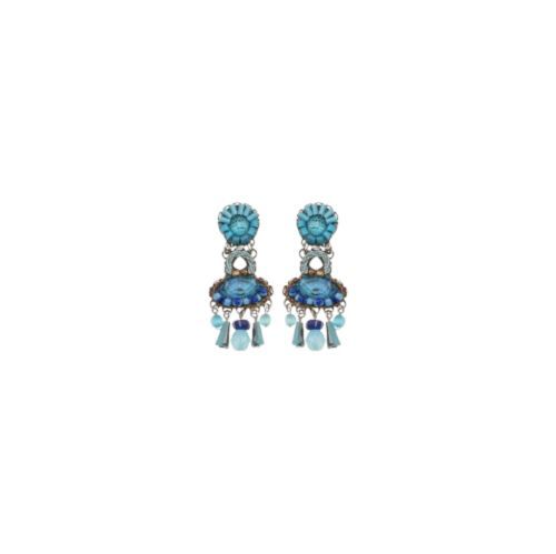 Blue Bayou Set, Blue Beaded Earrings, Horizon C2383