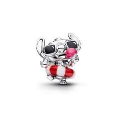 Disney Stitch sterling silver charm with white and 794642C01