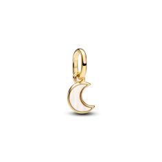 Moon 14k gold-plated mini dangle with white biores 764614C01