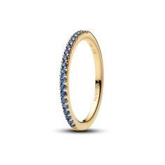 14k gold-plated ring with skylight blue crystal 162999C02-56