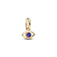 Evil eye 14k gold-plated mini dangle with imitatio 764609C01
