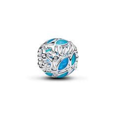 Openwork fish sterling silver charm with transpare 794699C01