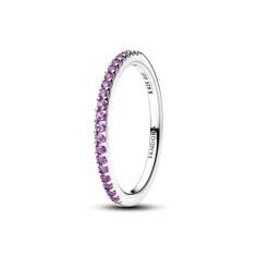 Sterling silver ring with fancy purple cubic zirco 192999C04-52