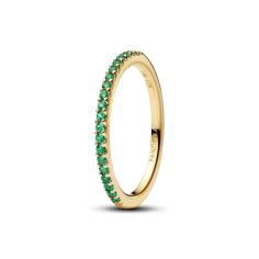 14k gold-plated ring with ocean green crystal 162999C03-52