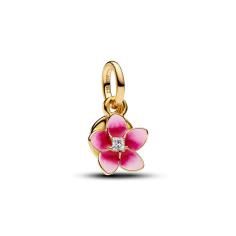 Disney Moana pink plumeria 14k gold-plated double  763845C01