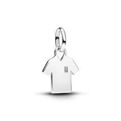 Engravable soccer shirt sterling silver dangle wit 794708C01