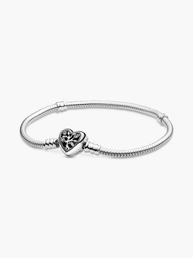Pandora Moments Silver Bracelet w Family Tree Hear 598827C01-18