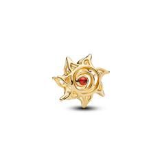 Openwork sun 14k gold-plated charm with burnt oran 764625C01