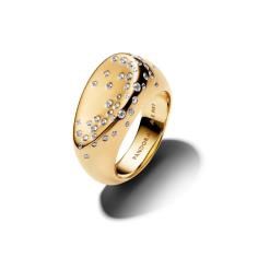 14k gold-plated ring with clear cubic zirconia 164671C01-56
