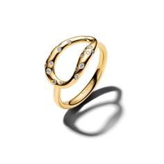 14k gold-plated ring with clear cubic zirconia 164676C01-56
