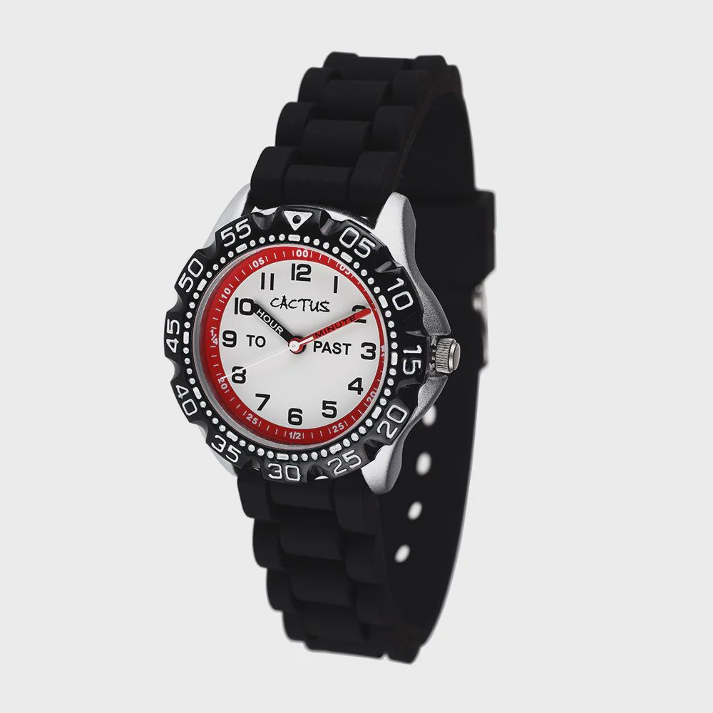 Time Teacher 30m Splashproof / Black silicone band CAC-148-M01