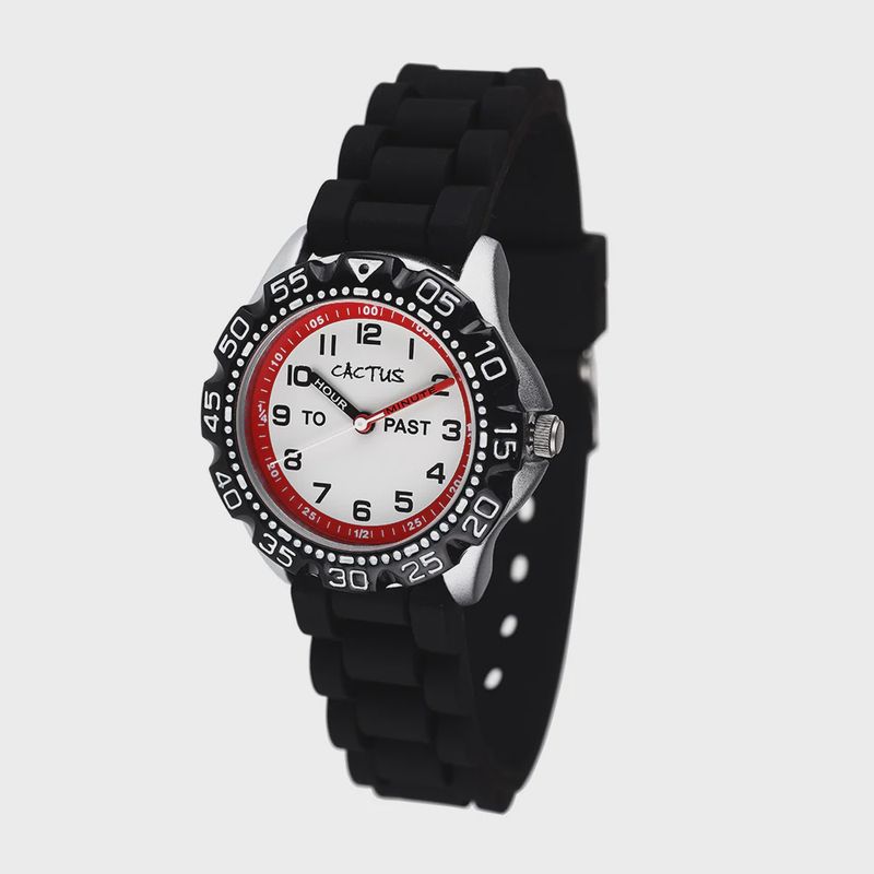 Time Teacher 30m Splashproof / Black silicone band CAC-148-M01